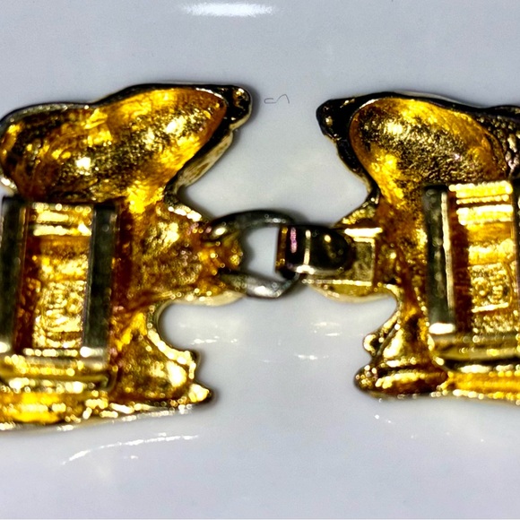 Twin JD AIMI 1974 Goldtone Mice Belt Buckle and Latch Visible Wear Fits - Picture 8 of 8